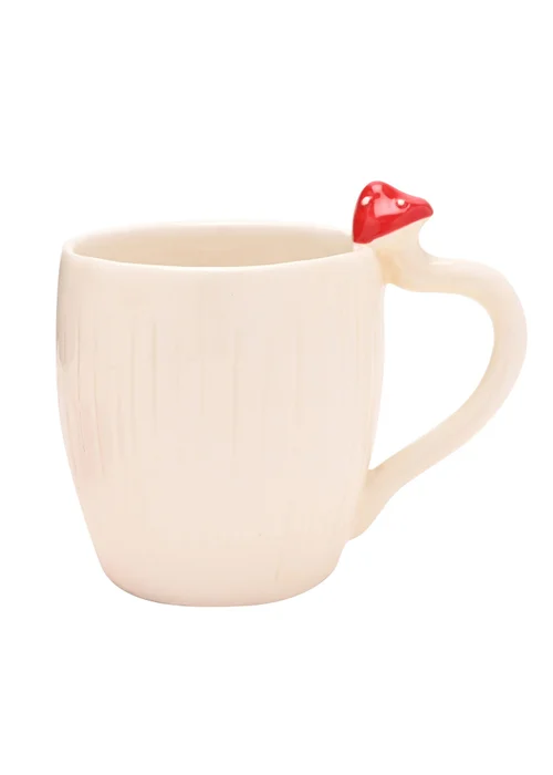 Country Living White Toadstool Mug & Saucer - One Size Image 3