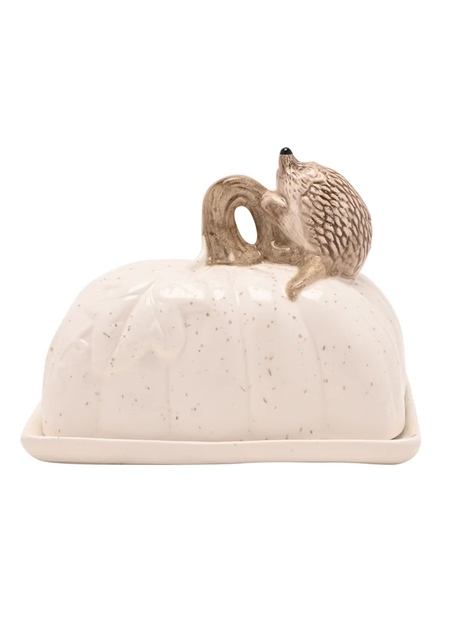 Country Living White Hedgehog Butter Dish