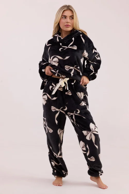 JimJam Black & White Bow Print Twosie - Large/Extra Large Image 1