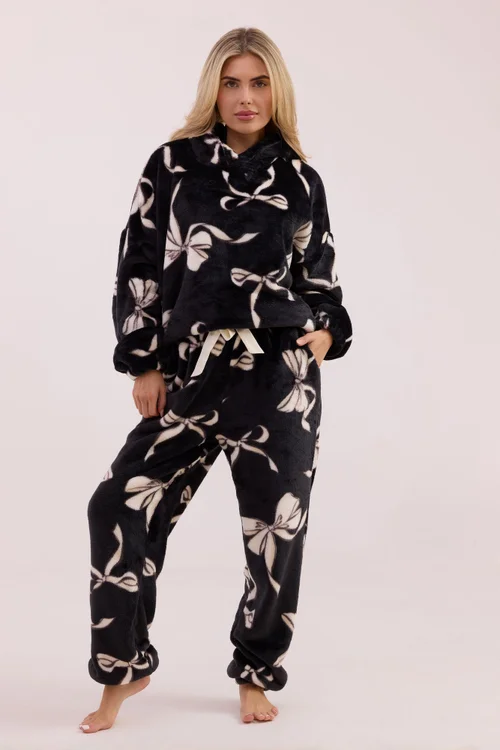 JimJam Black & White Bow Print Twosie - Large/Extra Large Image 2