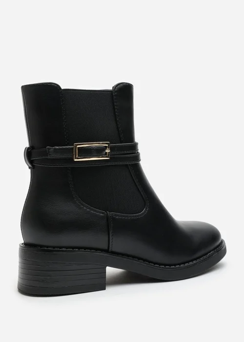 Where's That From Quilla Black PU Ankle Boot - 6 Image 5