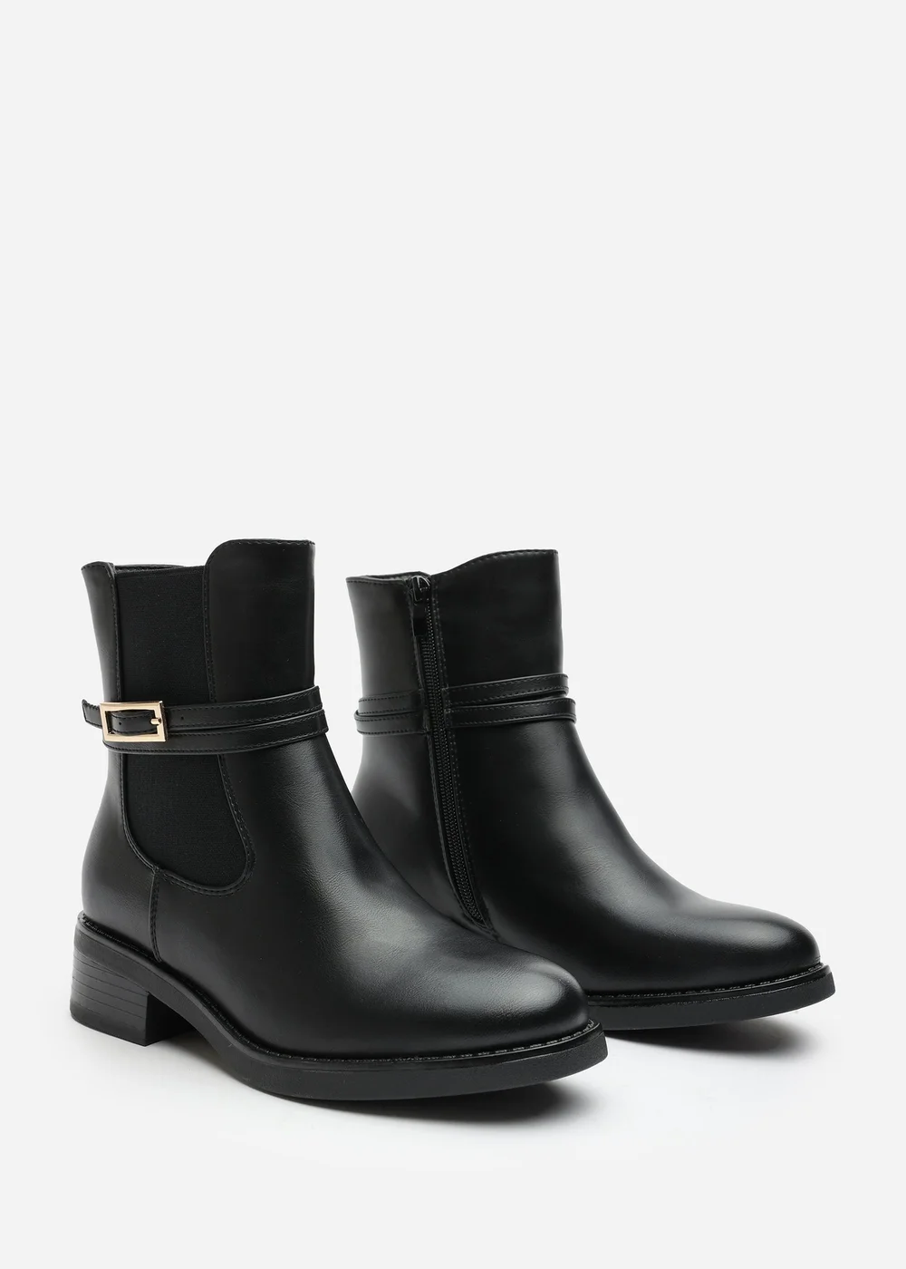 Where's That From Quilla Black PU Ankle Boot - 6 Image 3