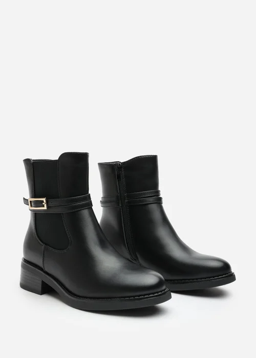 Where's That From Quilla Black PU Ankle Boot - 6 Image 3