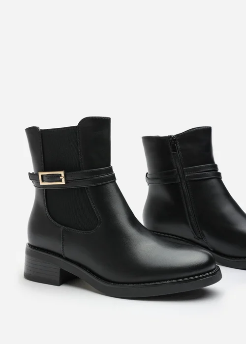 Where's That From Quilla Black PU Ankle Boot - 6 Image 4