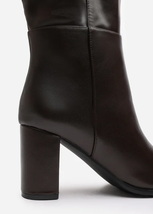 Where's That From Xenia Brown PU Over The Knee Boots - 4 Image 4
