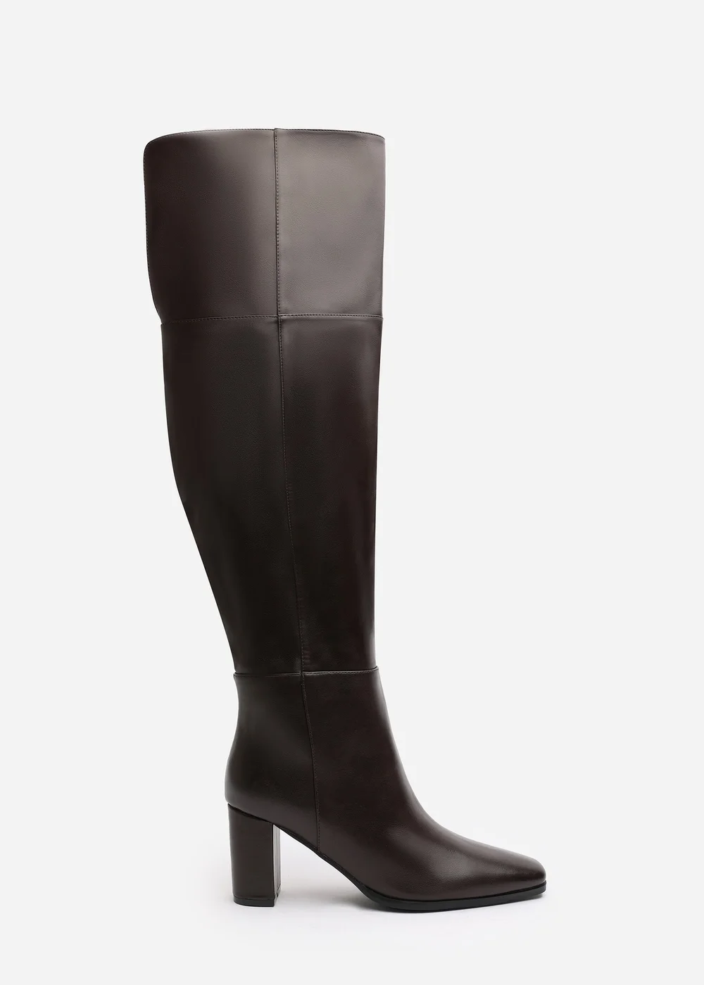 Where's That From Xenia Brown PU Over The Knee Boots - 4 Image 2