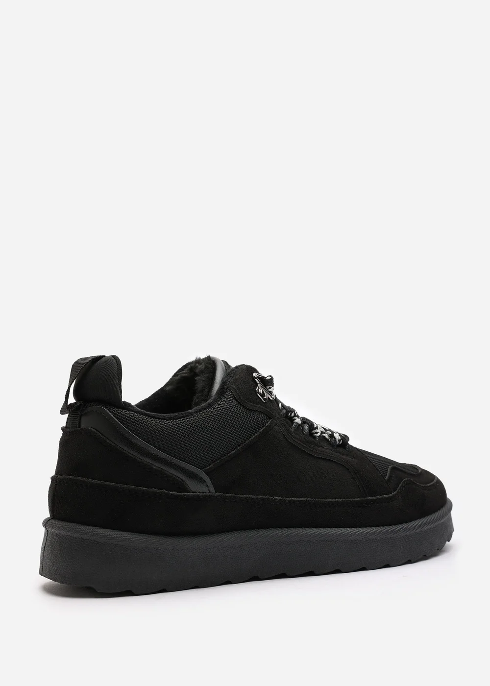 Where's That From Elara Black Faux Suede Lace-Up Trainers - 5 Image 5