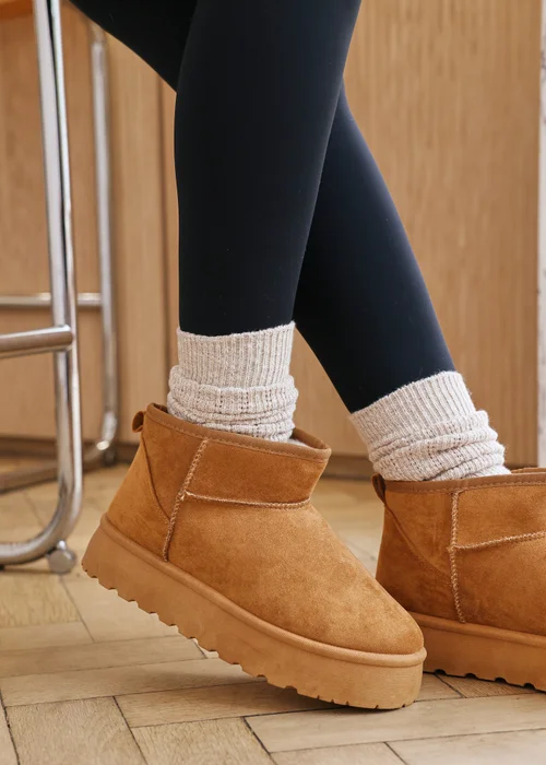 Where's That From Elara Chestnut Faux Suede Lace-Up Trainers - 5 Image 6