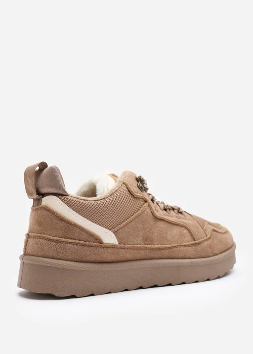 Where's That From Elara Camel Faux Suede Lace-Up Trainers - 8 Image 5