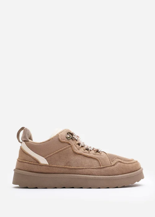 Where's That From Elara Camel Faux Suede Lace-Up Trainers - 8 Image 2