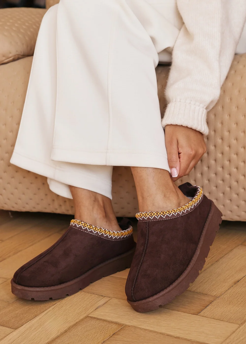 Where's That From Pine Brown Faux Suede Faux Fur Mini Boots - 5 Image 2