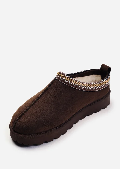 Where's That From Pine Brown Faux Suede Faux Fur Mini Boots - 5 Image 3