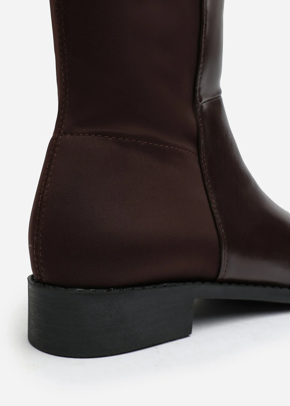Where's That From Diem Dark Brown PU Over Knee Boots - 4 Image 4