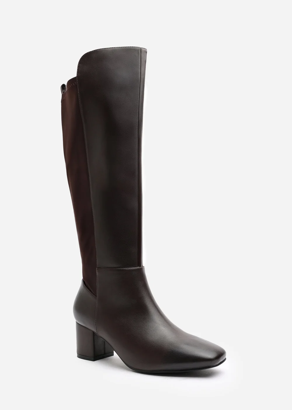 Where's That From Beau Dark Brown PU Knee High Boots - 7 Image 3