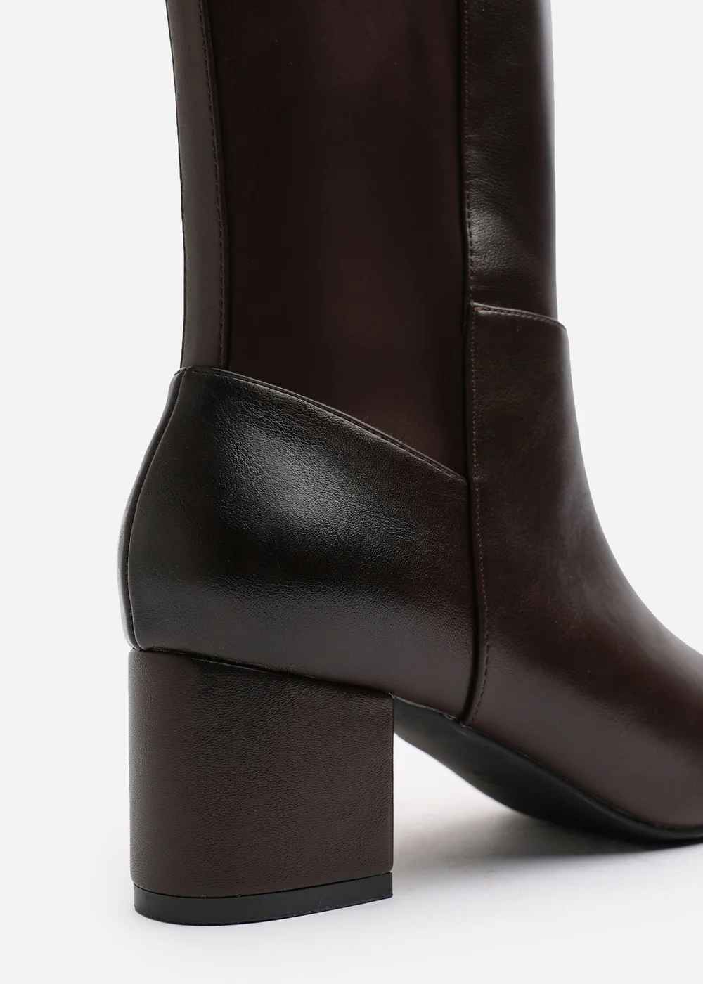 Where's That From Beau Dark Brown PU Knee High Boots - 7 Image 5