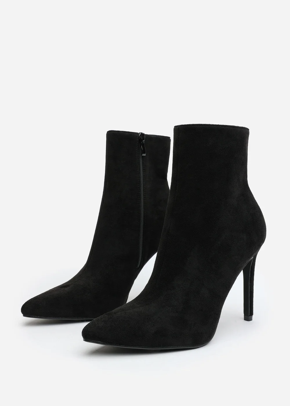 Where's That From Jemima Black Faux Suede Stiletto Ankle Boots - 5 Image 3
