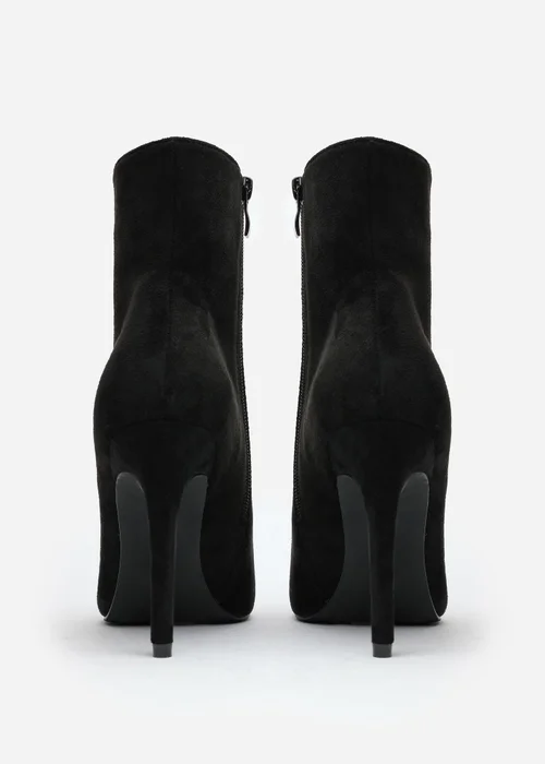 Where's That From Jemima Black Faux Suede Stiletto Ankle Boots - 5 Image 4