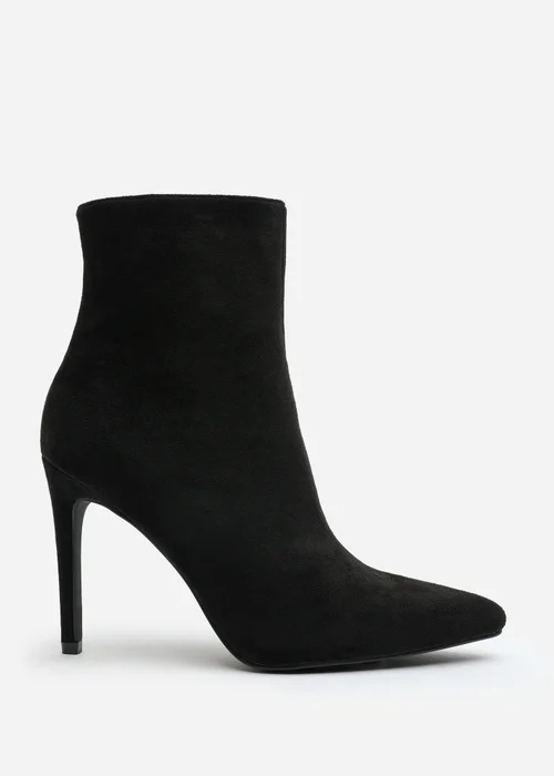 Where's That From Jemima Black Faux Suede Stiletto Ankle Boots - 5 Image 1
