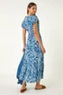 Roman Navy Paisley Print Crinkle Maxi Dress - 18 Image 3