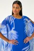 Roman Blue Watercolour Fern Chiffon Dress - 18 Image 3