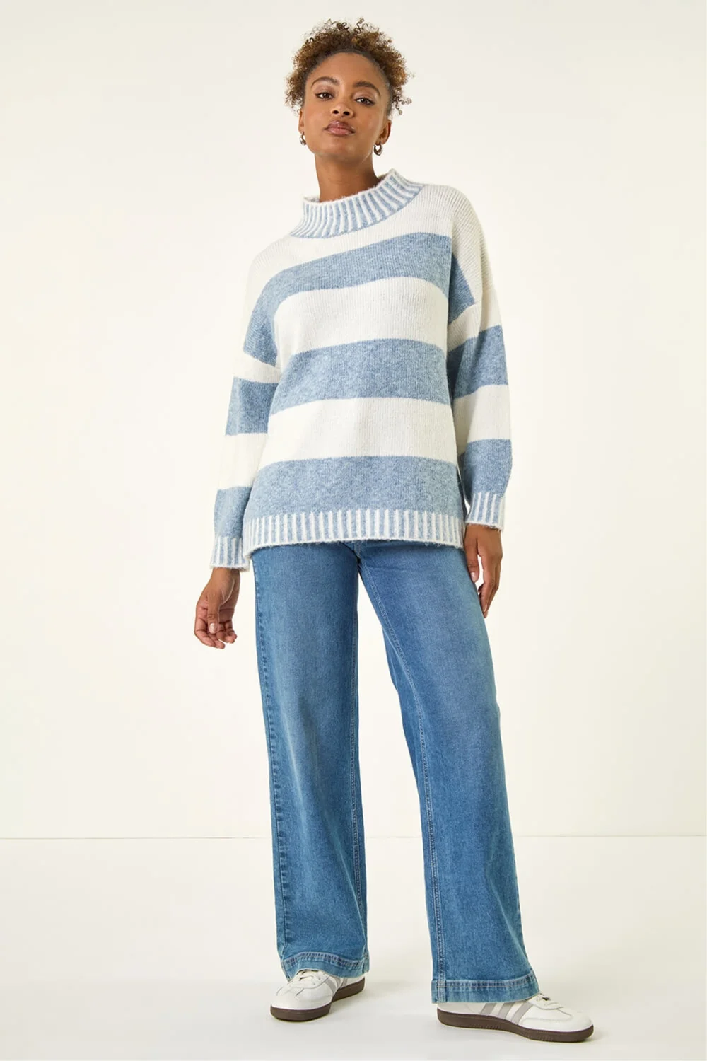 Roman Ivory Stripe Knitted Jumper - XL Image 3