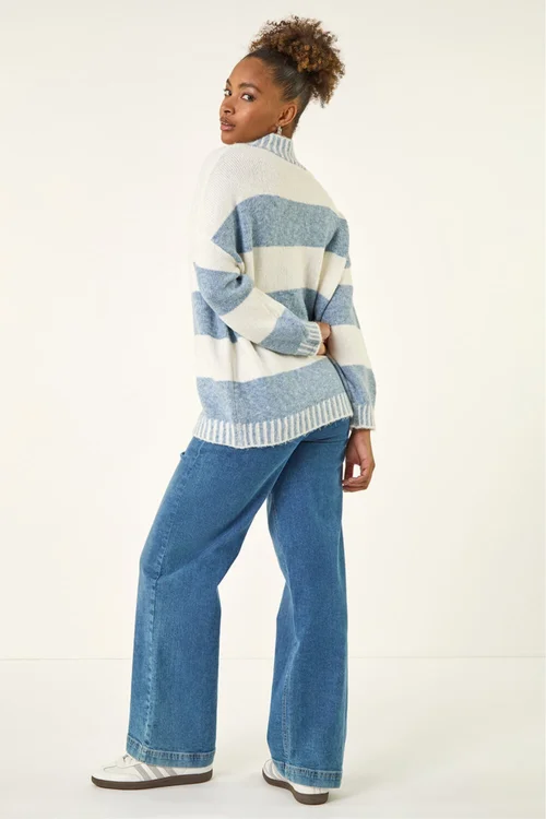Roman Ivory Stripe Knitted Jumper - XL Image 4