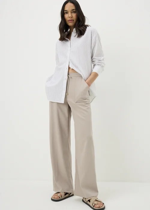 Taupe Full Length Clipper Trousers - 8 Image 2