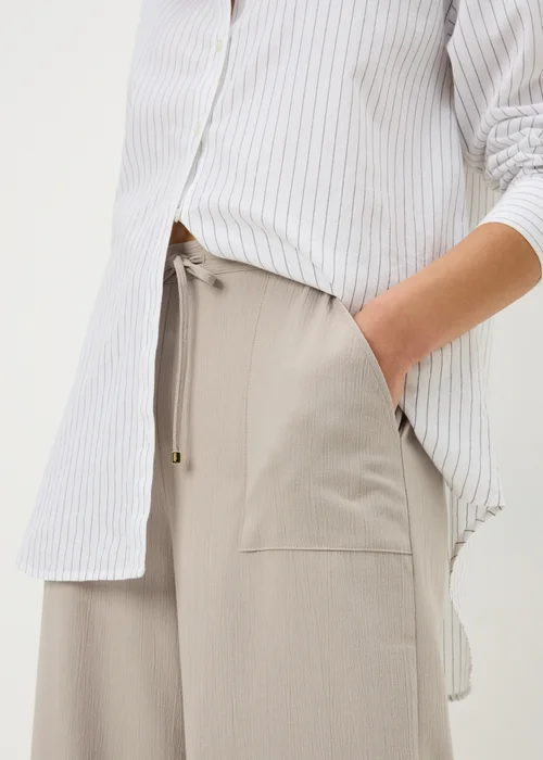 Taupe Full Length Clipper Trousers - 8 Image 3
