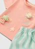 Baby Multicolour 3D Holiday Top & Short Set (0-23mths) - Up to 1 Month Image 2