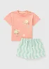 Baby Multicolour 3D Holiday Top & Short Set (0-23mths) - Up to 1 Month Image 1