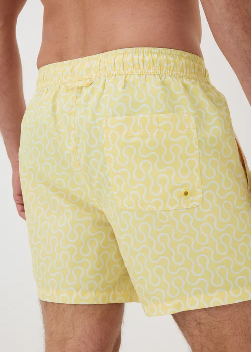 Yellow Squiggle Essential Regular Fit Swim Shorts - 2XL Image 2