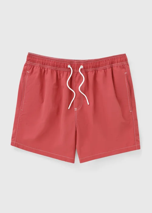Red Contrast Stitch Swim Shorts - 2XL Image 3