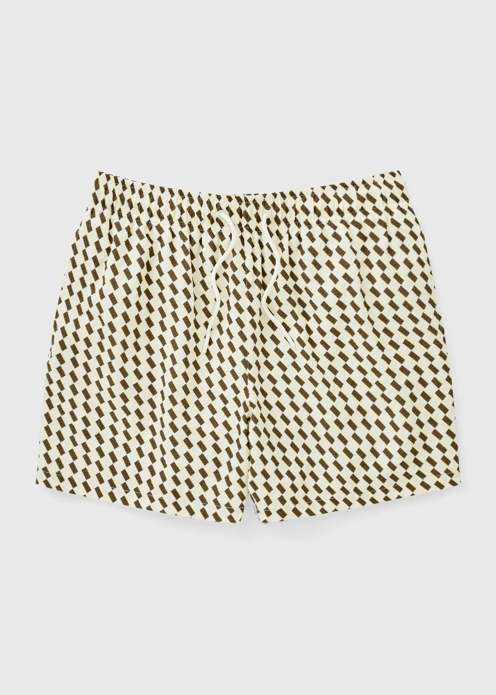 Yellow Geometric Textured Swim Shorts - 3XL Image 3