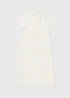 Cream Spot Lace Trim Longline NIghtie - XS Image 1