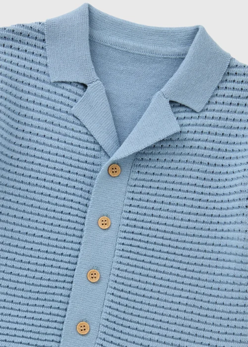Boys Blue Knitted Shirt (1-7yrs) - 5-6 Yrs Image 2