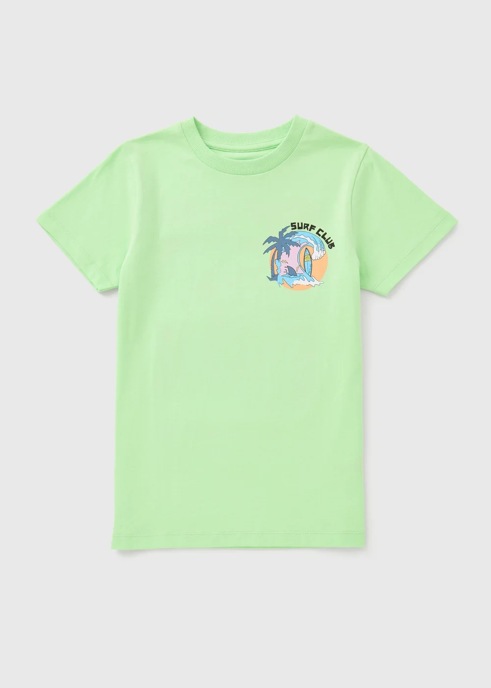 Boys Green Surf Club T-Shirt (7-15yrs) - Age 9 Years Image 1