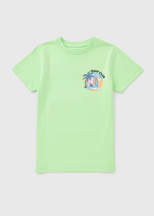 Boys Green Surf Club T-Shirt (7-15yrs) - Age 9 Years Image 1