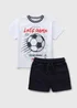 Boys White Football Top & Short Set (1-7yrs) - 1 to 1 half years Image 1