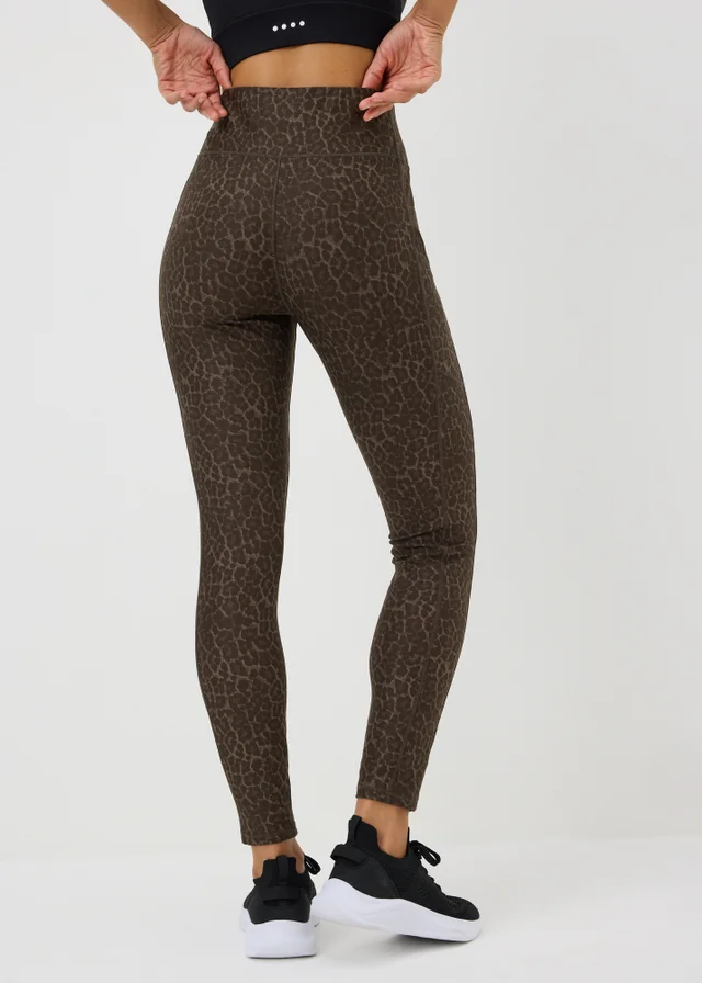 Souluxe Brown Leopard Print Gym Leggings