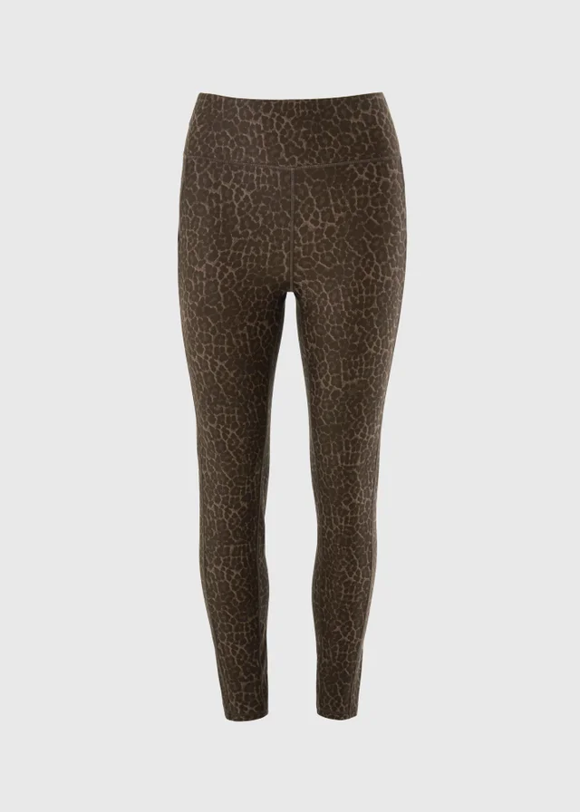 Souluxe Brown Leopard Print Gym Leggings