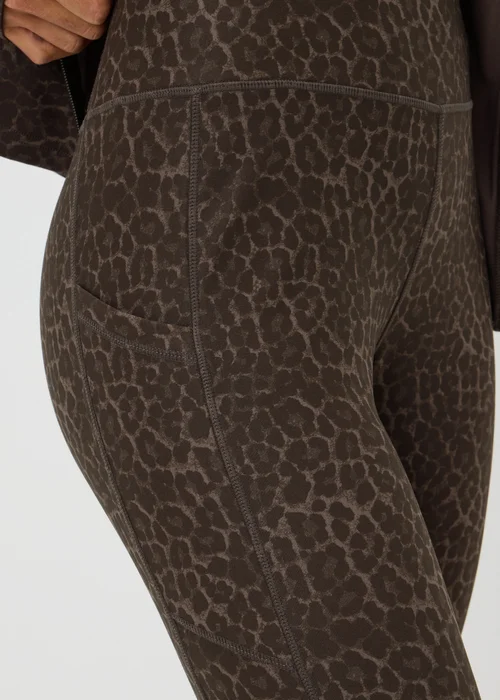 Souluxe Brown Leopard Print Gym Leggings - 22 Image 3