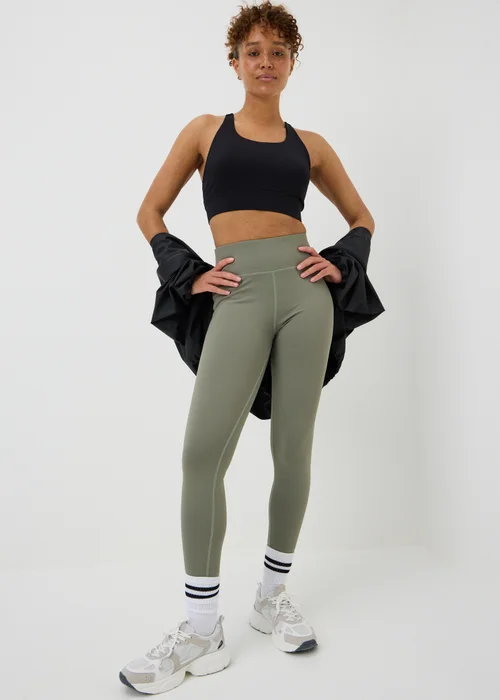 Souluxe Sage Green Long Length Gym Leggings - Size 6 Image 1