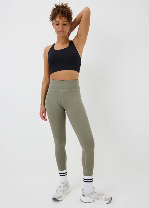 Souluxe Sage Green Long Length Gym Leggings - Size 6 Image 3