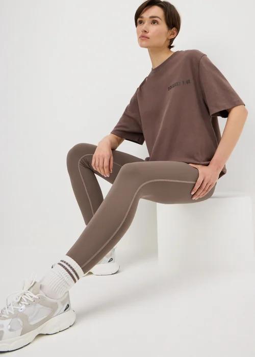 Souluxe Mocha Wrap Waist Gym Leggings - 6 Image 1