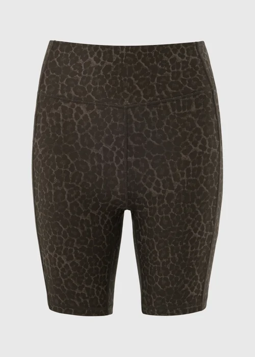 Souluxe Brown Leopard Print Cycling Shorts - 6 Image 4