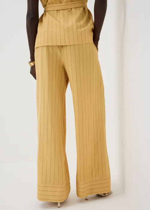 Et Vous Buttermilk Pinstripe Wide Leg Co Ord Trousers - 8/L29 Image 2