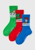 Toy Story 3 Pack Boys Multicolour Sport Socks (Younger 6-Older 3.5) - Sizes 6 - 8.5 Image 1