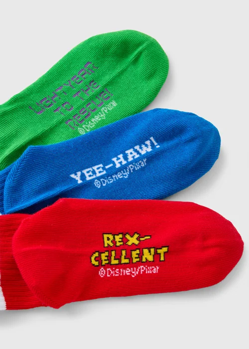 Toy Story 3 Pack Boys Multicolour Sport Socks (Younger 6-Older 3.5) - Sizes 6 - 8.5 Image 2