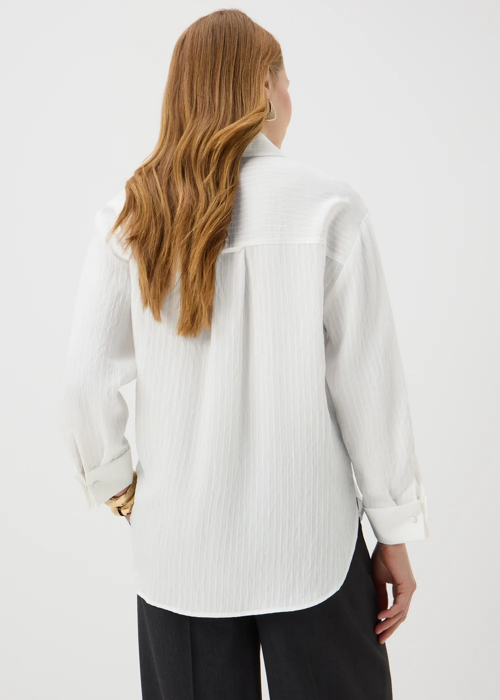 Et Vous White Textured Shirt - 22 Image 2