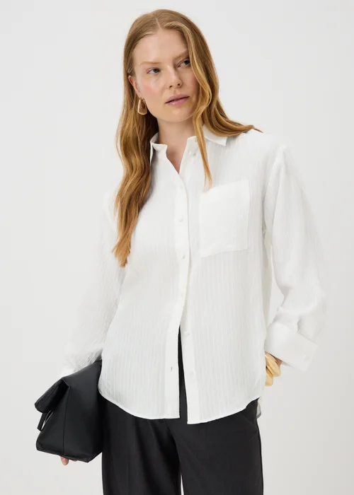 Et Vous White Textured Shirt - 22 Image 1